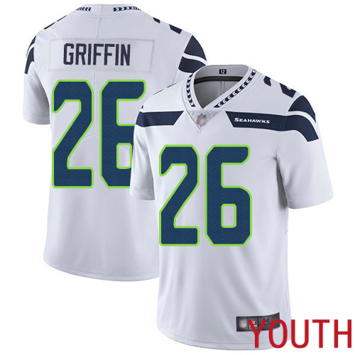 Seattle Seahawks Limited White Youth Shaquill Griffin Road Jersey NFL Football #26 Vapor Untouchable->women nfl jersey->Women Jersey